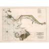 Reproduction of old nautical chart of the mouth of the Loire in 1693