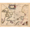 Reproduction of old nautical chart of the Polar Region in 1692