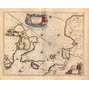 Carte marine ancienne de la Région polaire en 1692