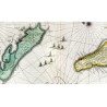 Reproduction of old nautical chart of the islands of Ré and Oléron