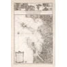 Reproduction of old nautical chart of the Antique marine map of the islands of Ré and Oléron in 1765
