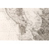 Reproduction of old nautical chart of the Antique marine map of the islands of Ré and Oléron in 1765