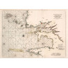 Reproduction of old nautical chart of Finistère in 1693