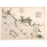Reproduction carte marine ancienne du Morbihan en 1693