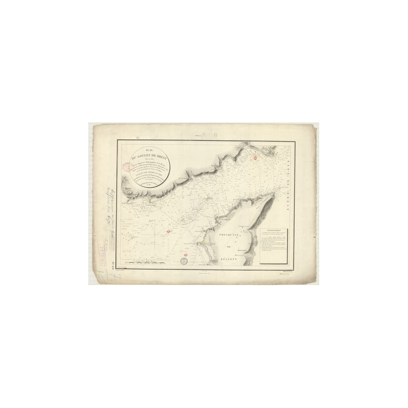 Carte marine ancienne - 112 - BREST (Goulet) - FRANCE (Côte Ouest) - Atlantique - (1822 - 1902)