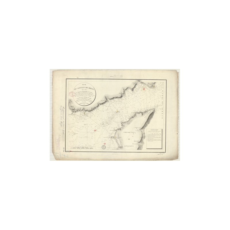Reproduction carte marine ancienne - 112 - BREST (Goulet) - FRANCE (Côte Ouest) - ATLANTIQUE - (1822 - 1902)