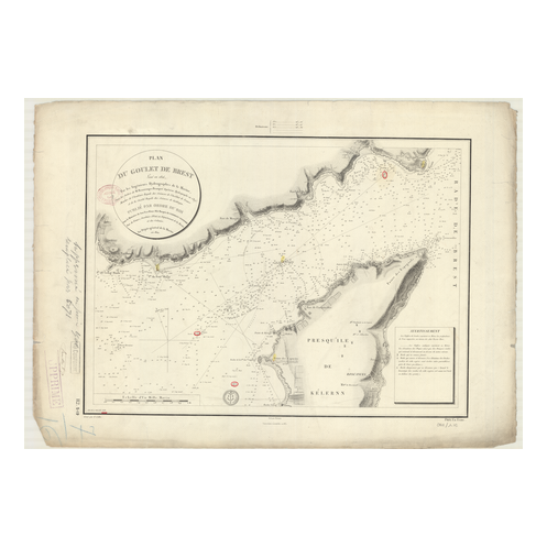 Reproduction carte marine ancienne Shom - 112 - BREST (Goulet) - FRANCE (Côte Ouest) - Atlantique - (1822 - 1902)