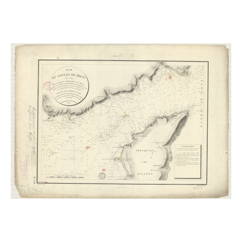 Carte marine ancienne - 112 - BREST (Goulet) - FRANCE (Côte Ouest) - Atlantique - (1822 - 1902)