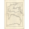 Reproduction of old nautical chart - 113 - BREST (Rade), DOUARNENEZ (Baie) - FRANCE (Côte Ouest) - ATLANTIQUE - (1823 - 1880)