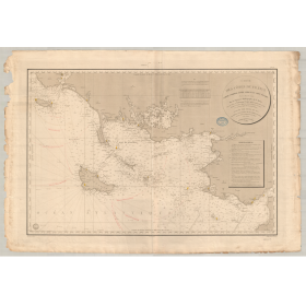Reproduction carte marine ancienne Shom - 131 - LORIENT, SAINT, NAZAIRE - FRANCE (Côte Ouest) - Atlantique - (1829 - ?)