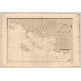 Reproduction carte marine ancienne - 131 - LORIENT, SAINT, NAZAIRE - FRANCE (Côte Ouest) - ATLANTIQUE - (1829 - ?)