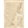 Reproduction carte marine ancienne - 321 - TERRE-NEUVE (Côte Ouest), SAINT, GREGORY (Cap), FEROLLE (Pointe), GREGORY (Pointe) -
