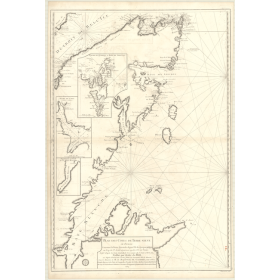 Reproduction carte marine ancienne - 325 - TERRE-NEUVE (Côte Est), BAULD (Cap), SAINT, JOHN (Cap) - ATLANTIQUE - (1784 - 1835)