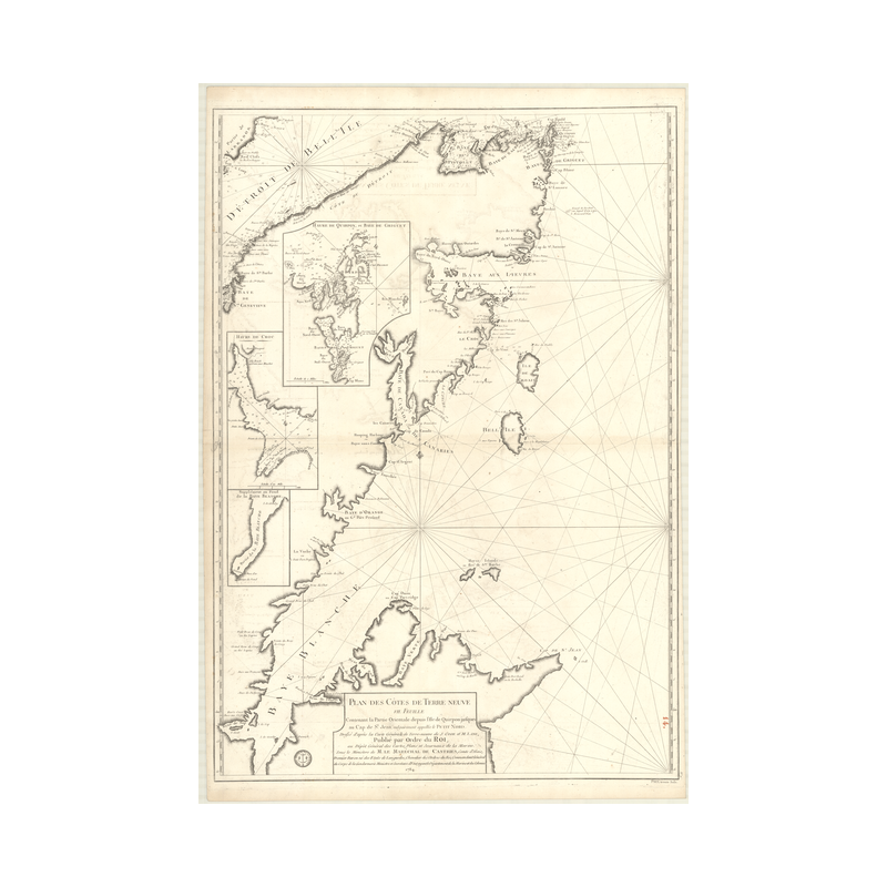 Carte marine ancienne - 325 - TERRE-NEUVE (Côte Est), BAULD (Cap), SAINT, JOHN (Cap) - ATLANTIQUE - (1784 - 1835)