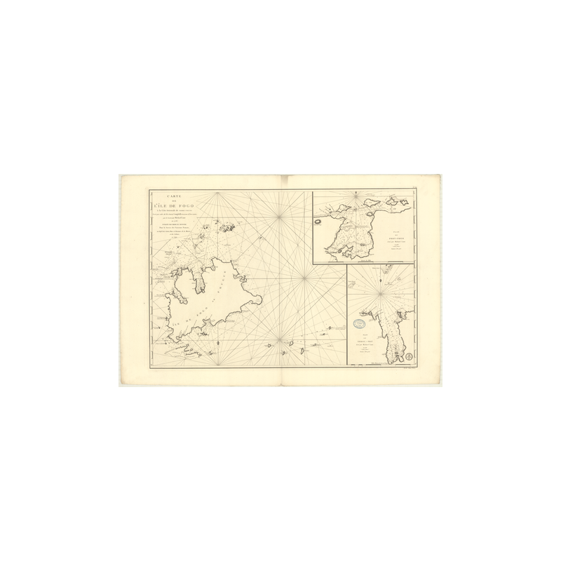 Reproduction carte marine ancienne - 326 - TERRE-NEUVE (Côte Est), FOGO (île) - ATLANTIQUE - (1792 - ?)