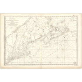 Reproduction carte marine ancienne - 328 - TERRE, NEUVE, NEW, YORK - ATLANTIQUE, AMERIQUE DU NORD (Côte Est) - (1780 - 1835)