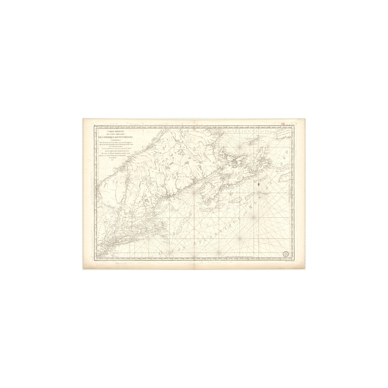 Carte marine ancienne - 328 - TERRE, NEUVE, NEW, YORK - ATLANTIQUE, AMERIQUE DU NORD (Côte Est) - (1780 - 1835)