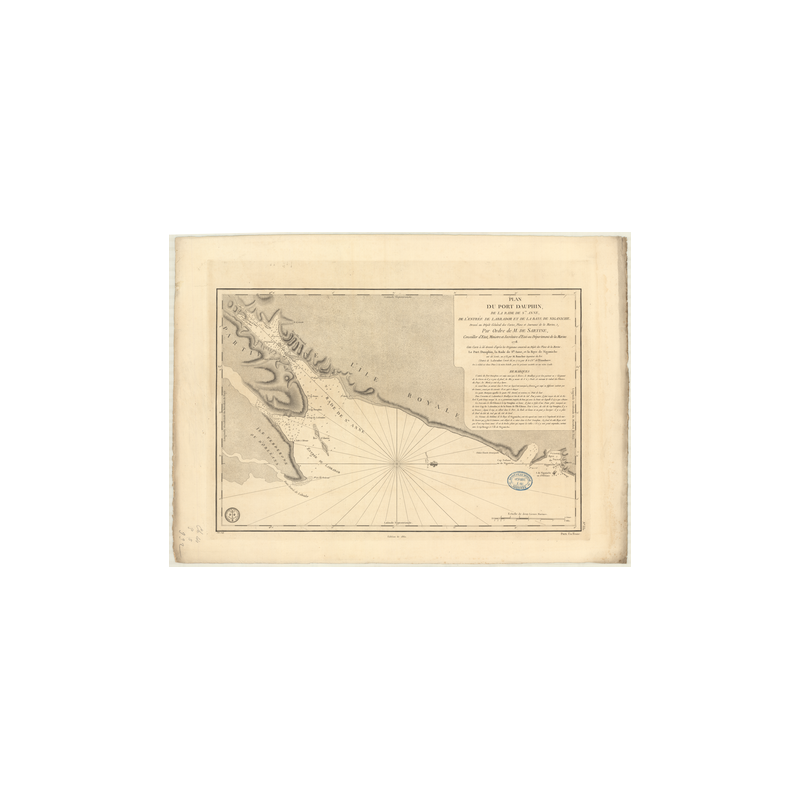 Reproduction carte marine ancienne Shom - 332 - SAINT-LAURENT (Golfe), pRINCE EDOUARD (île), SAINTE-ANNE (Rade), d'UPHI