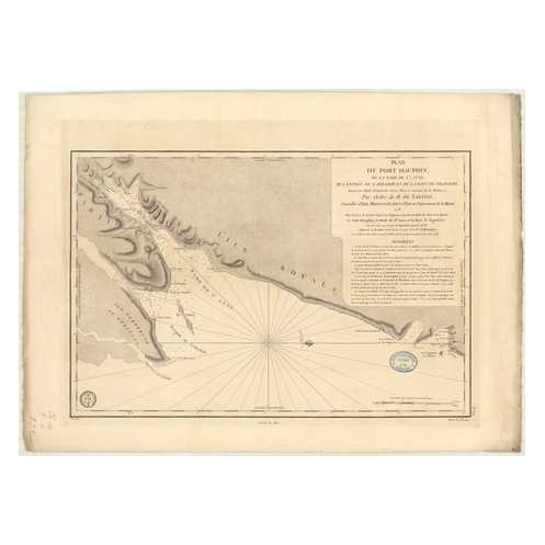 Reproduction carte marine ancienne Shom - 332 - SAINT-LAURENT (Golfe), pRINCE EDOUARD (île), SAINTE-ANNE (Rade), d'UPHI