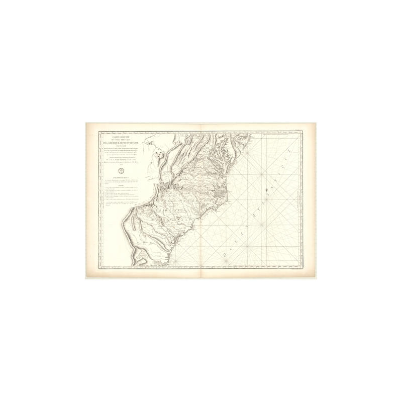 Reproduction carte marine ancienne - 338 - MAY (Cap), JACKSONVILLE - ETATS-UNIS (Côte Est) - ATLANTIQUE, AMERIQUE DU NORD (Côte