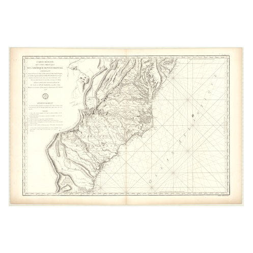 Reproduction carte marine ancienne Shom - 338 - MAY (Cap), JACKSONVILLE - ETATS-UNIS (Côte Est) - Atlantique,AMERIQUE D