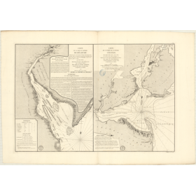 Carte marine ancienne - 339 - d'LAWARE (Baie) - ETATS-UNIS (Côte Est) - Atlantique, AMERIQUE de NORD (