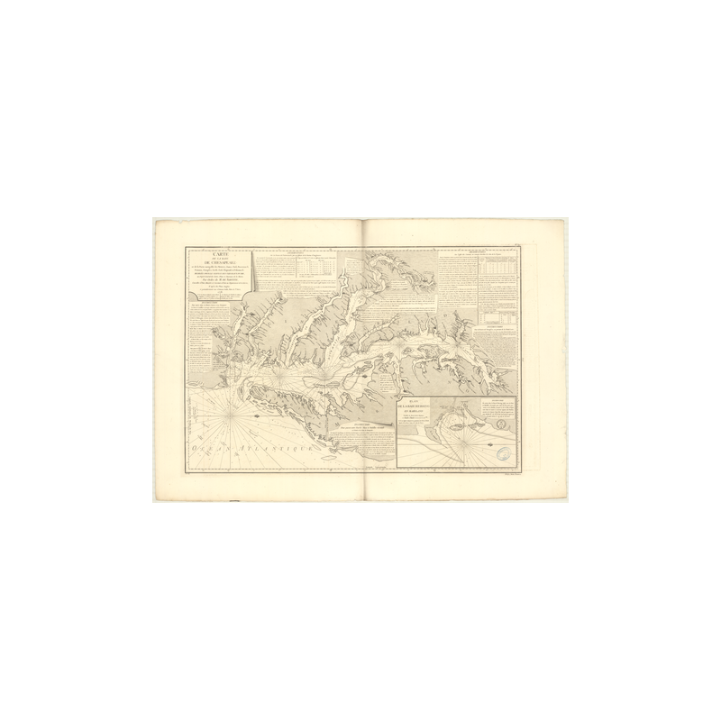 Reproduction carte marine ancienne Shom - 340 - CHESAPEAKE (Baie) - ETATS-UNIS (Côte Est) - Atlantique - (1778 - ?)