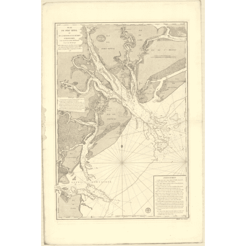 Reproduction carte marine ancienne - 342 - PORT ROYAL, AWFOSKEE (Détroit), CAROLINE (Côte Sud) - ETATS-UNIS (Côte Est) - ATLANTI Reproduction carte marine ancienne - 342 - PORT ROYAL, AWFOSKEE (Détroit), CAROLINE (Côte Sud) - ETATS-UNIS (Côte Est) - ATLANTI