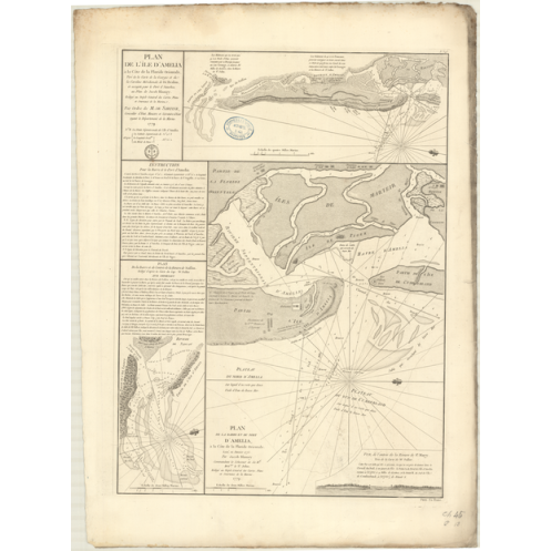 Reproduction carte marine ancienne - 343 - AMELIA (île), FLORIDE (Côte Est) - ETATS-UNIS (Côte Est) - ATLANTIQUE - (1779 - ?) Reproduction carte marine ancienne - 343 - AMELIA (île), FLORIDE (Côte Est) - ETATS-UNIS (Côte Est) - ATLANTIQUE - (1779 - ?)