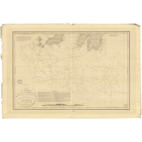 Reproduction carte marine ancienne - 866 - TERRE-NEUVE (Côte Sud), MIQUELON, RAZE (Cap) - CANADA (Côte Est) - ATLANTIQUE, AMERIQ Reproduction carte marine ancienne - 866 - TERRE-NEUVE (Côte Sud), MIQUELON, RAZE (Cap) - CANADA (Côte Est) - ATLANTIQUE, AMERIQ