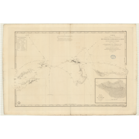 Carte marine ancienne - 884 - SHETLAND DU SUD (îles), ORCADES DU SUD (îles) - ATLANTIQUE, AUSTRALES (Régions), SCOTIA (Mer) - (1