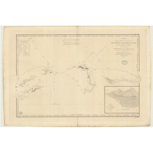 Reproduction carte marine ancienne Shom - 884 - SHETLAND de SUD (îles), ORCADES de SUD (îles) - Atlantique,AUSTRALES (