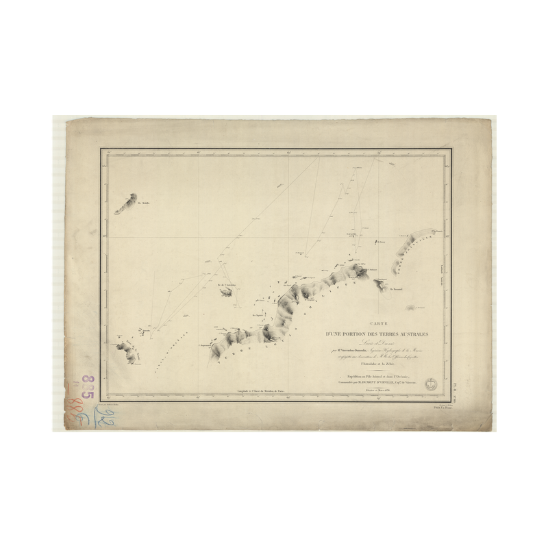 Carte marine ancienne - 885 - BRANSFIELD (Détroit) - ATLANTIQUE, AUSTRALES (Régions), SCOTIA (Mer) - (1838 - 1914)