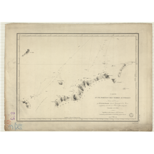 Carte marine ancienne - 885 - BRANSFIELD (Détroit) - ATLANTIQUE, AUSTRALES (Régions), SCOTIA (Mer) - (1838 - 1914)