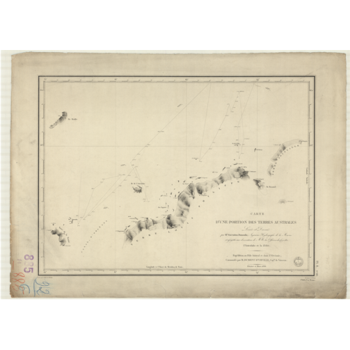 Reproduction carte marine ancienne - 885 - BRANSFIELD (Détroit) - ATLANTIQUE, AUSTRALES (Régions), SCOTIA (Mer) - (1838 - 1914) Reproduction carte marine ancienne - 885 - BRANSFIELD (Détroit) - ATLANTIQUE, AUSTRALES (Régions), SCOTIA (Mer) - (1838 - 1914)