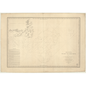 Reproduction carte marine ancienne - 893 - TERRE-NEUVE (Bancs) - CANADA (Côte Est) - ATLANTIQUE, AMERIQUE DU NORD (Côte Est) - (