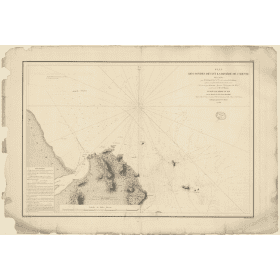 Reproduction carte marine ancienne Shom - 904 - GUYANE FRANCAISE, CAYENNE (Abords) - Atlantique,AMERIQUE de SUD (Côte N