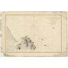 Reproduction carte marine ancienne - 904 - GUYANE FRANCAISE, CAYENNE (Abords) - ATLANTIQUE, AMERIQUE DU SUD (Côte Nord) - (1840