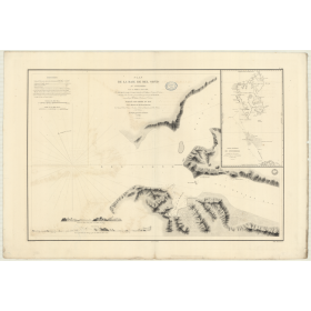 Reproduction carte marine ancienne Shom - 912 - SPITZBERG, BEL SOND (Baie), BELLSUND (Baie) - ARCTIQUE,GROENLAND (Mer) -
