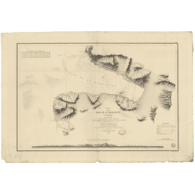 Reproduction carte marine ancienne Shom - 929 - SPITZBERG, MADELEINE (Baie) - Atlantique,GROENLAND (Mer) - (1841 - 1904)