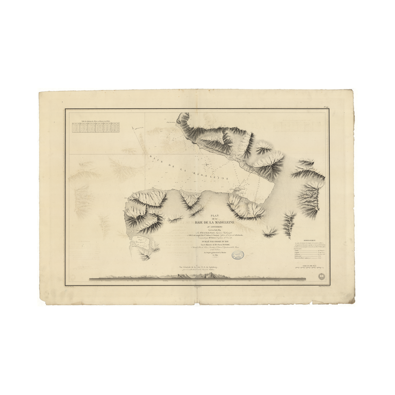Reproduction carte marine ancienne Shom - 929 - SPITZBERG, MADELEINE (Baie) - Atlantique,GROENLAND (Mer) - (1841 - 1904)