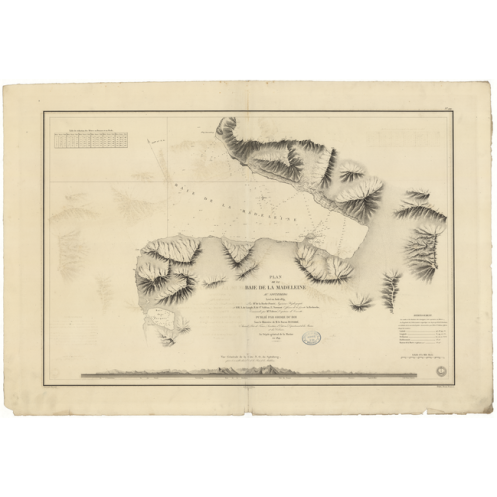 Carte marine ancienne - 929 - SPITZBERG, MADELEINE (Baie) - Atlantique, GROENLAND (Mer) - (1841 - 1904)