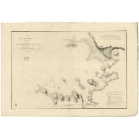 Carte marine ancienne - 954 - REIKLAVIK (Baie), REYKJAVIK (Baie) - ISLANDE (Côte Ouest) - ATLANTIQUE - (1842 - 1912)