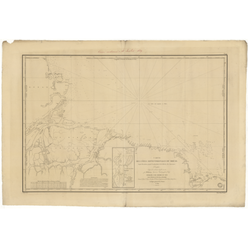 Reproduction carte marine ancienne Shom - 959 - GUYANE, MARACA (île), MARANHAM (île) - BRESIL - Atlantique,AMERIQUE d'
