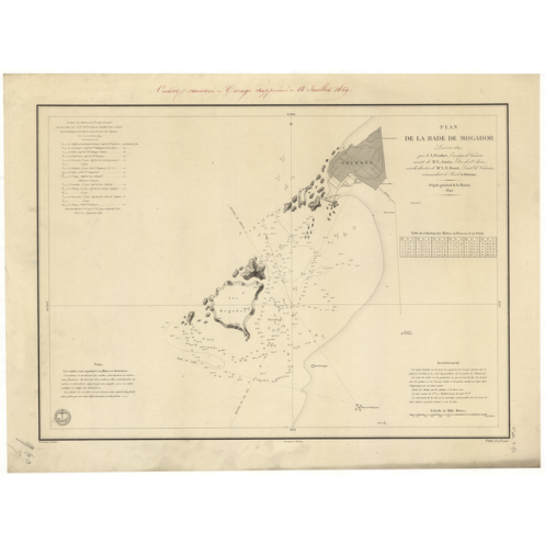 Reproduction carte marine ancienne - 960 - MOGADOR (Rade), ESSAOUIRA (Rade) - MAROC - ATLANTIQUE - (1842 - ?) Reproduction carte marine ancienne - 960 - MOGADOR (Rade), ESSAOUIRA (Rade) - MAROC - ATLANTIQUE - (1842 - ?)