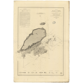 Reproduction carte marine ancienne Shom - 982 - TERRE-NEUVE (Côte Sud), SAINT-PIERRE (île) - Atlantique,AMERIQUE de NO