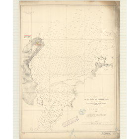 Reproduction carte marine ancienne Shom - 2724 - GASCOGNE (Golfe), FONTARABIE (Baie) - FRANCE (Côte Ouest) - Atlantique