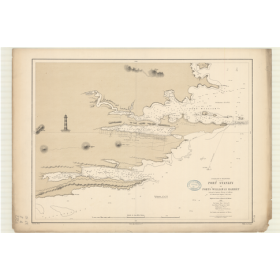 Reproduction carte marine ancienne - 2726 - FALKLAND (îles), MALOUINES (îles), STANLEY (Port), WILLIAM (Port), HARRIET (Port) -