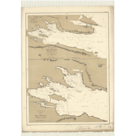 Reproduction carte marine ancienne - 2727 - FALKLAND (îles), MALOUINES (îles), FRANCAISE (Baie), BERKELEY SOUND - ATLANTIQUE, AM