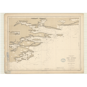 Reproduction carte marine ancienne Shom - 2728 - FALKLAND (îles), MALOUINES (îles), FITZROY (Port), pLEASANT (Port) -